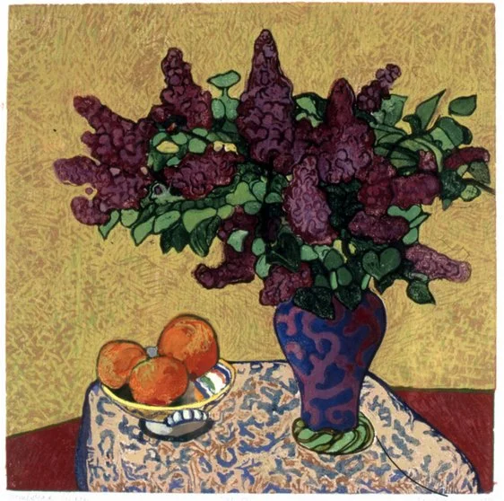 Homestead Lilacs • woodcut • 16.5 x 16 inches • $3,000