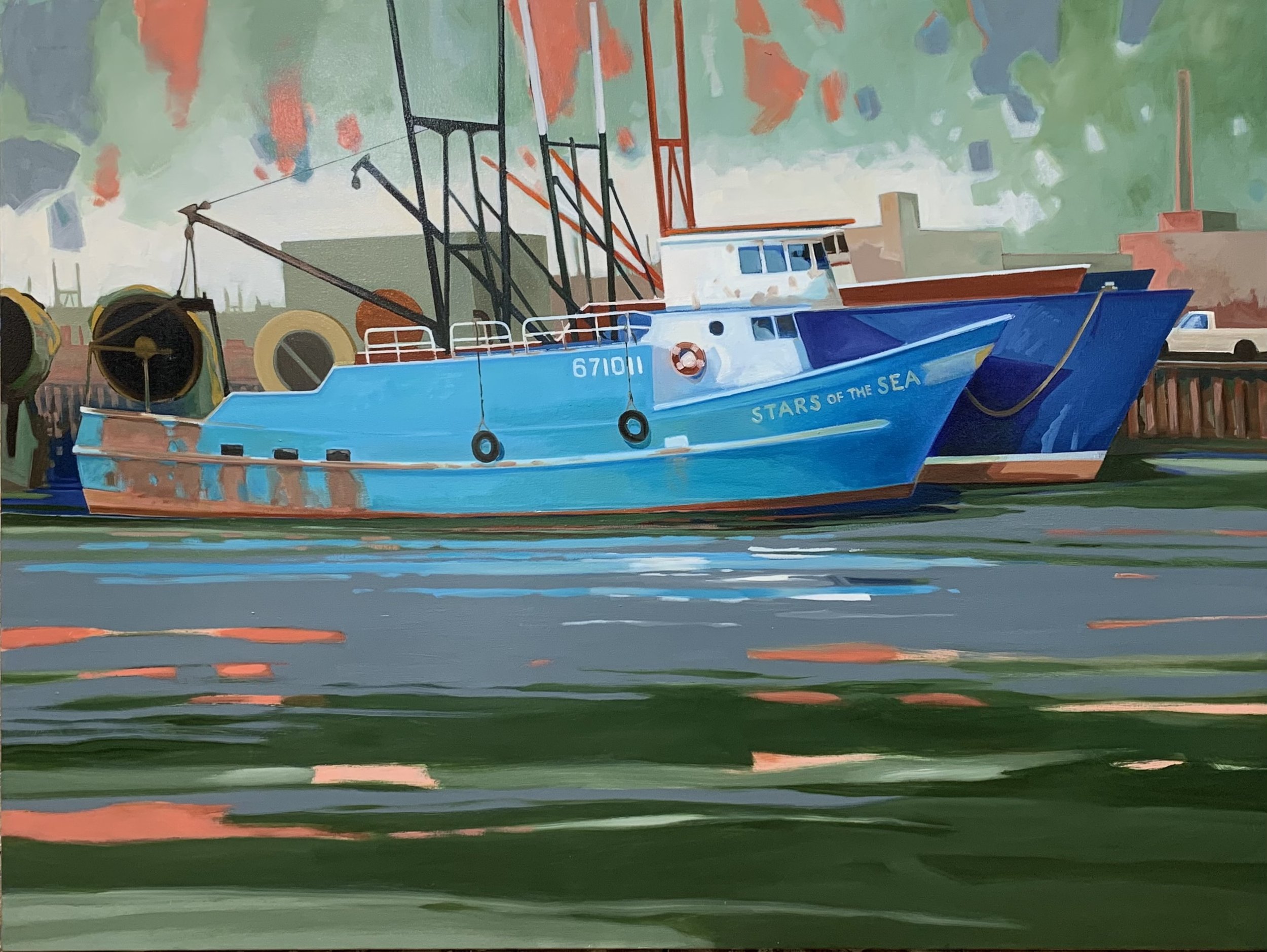 Stars of the Sea, New Bedford (2011)  •  oil on canvas  •  48 x 64 inches • $17,500