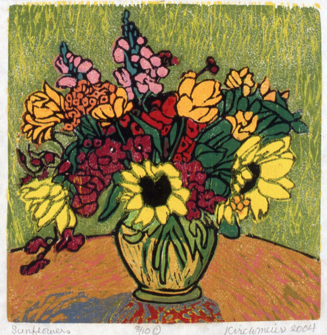 Sunflowers • woodcut • 8.75 x 8.25 inches • $1,400