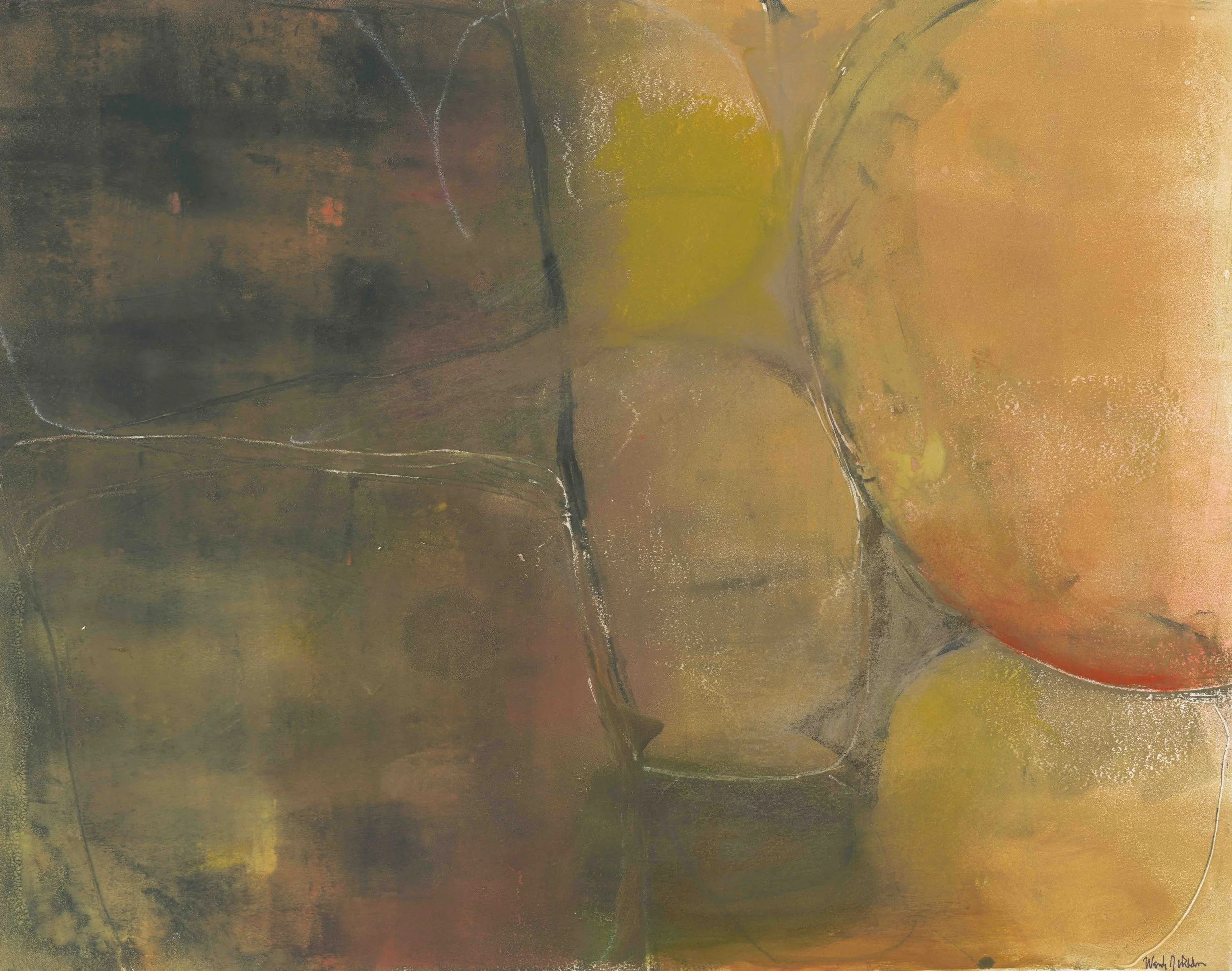 Stone Wall Section • matted mixed media • 18 x 23 inches, mat 24 x 29 inches • $2,600