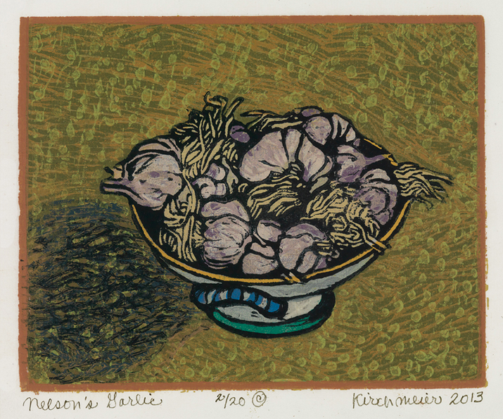 Nelson's Garlic • woodcut •  7 x 8 inches • $950