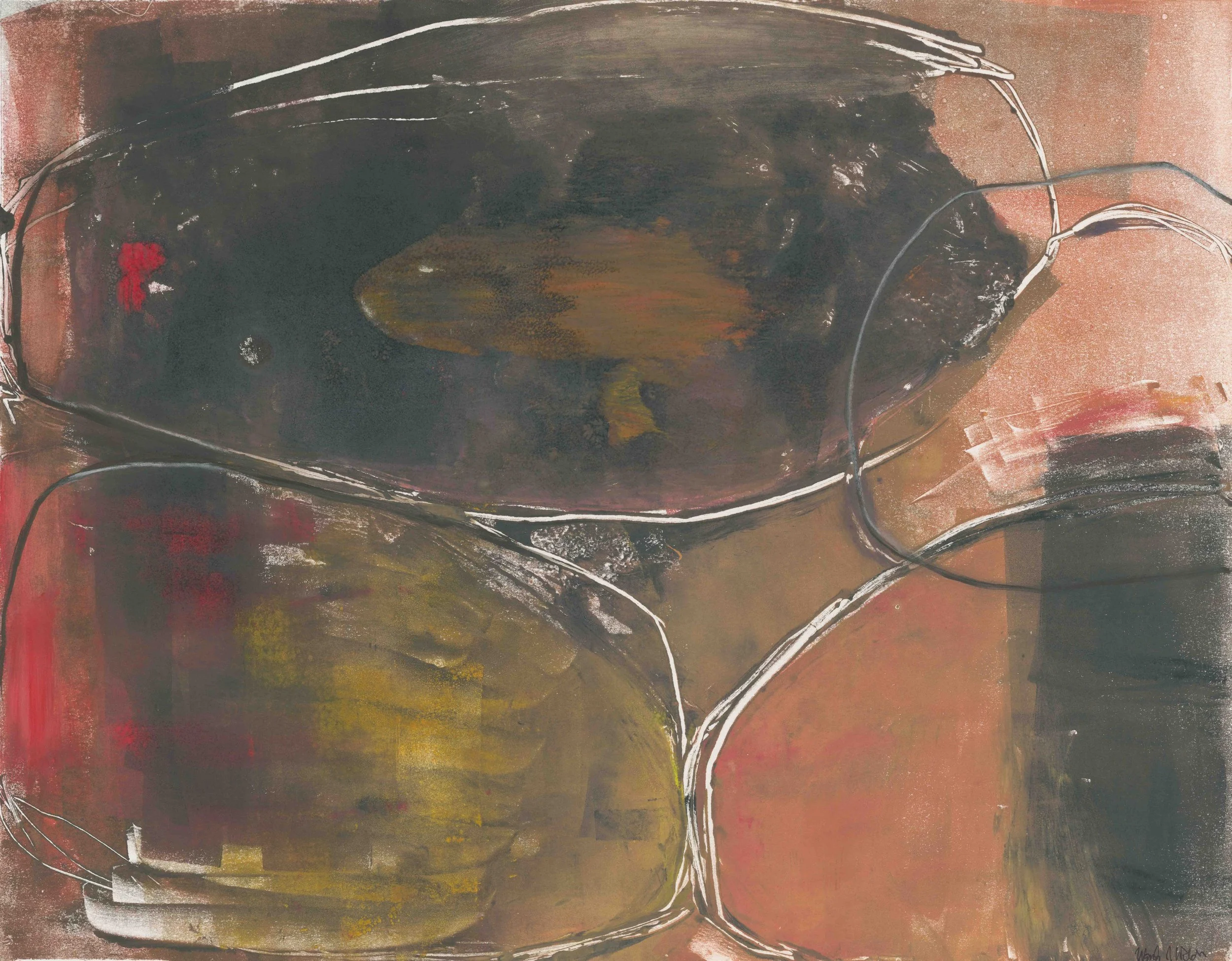 Wall Section II • mixed media • 18 x 23 inches, mat 24 x 23 inches • $2,600