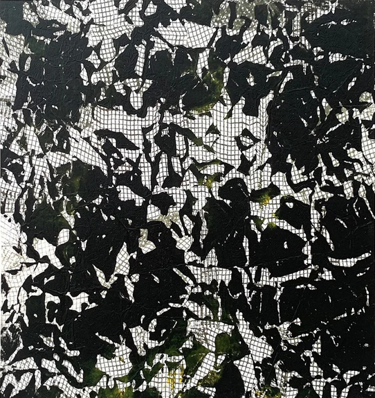 s c r e e n • 9 • monotype • image 8” x 8” • framed 18” x 18” • $750