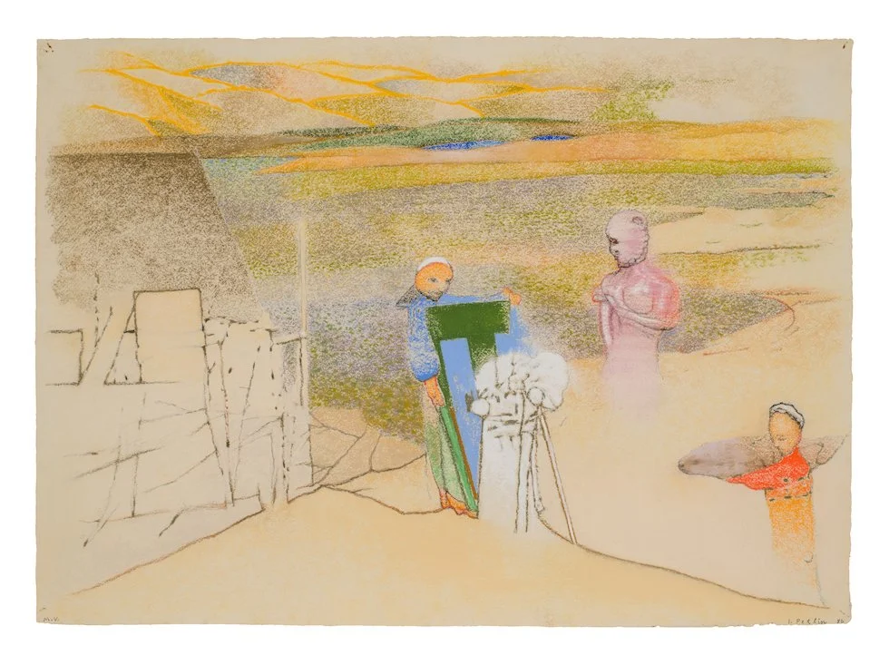 The Drawing Lesson (1986) (MV)  •  
pastel on handmade paper  •  20 x 27.8 inches • $22,000