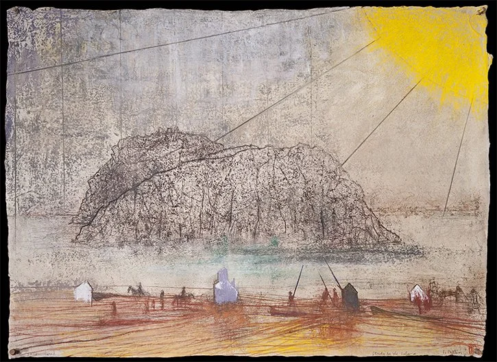 Fate of the Island (2014)  •  pastel on handmade paper  •  22 x 30 inches • $25,000