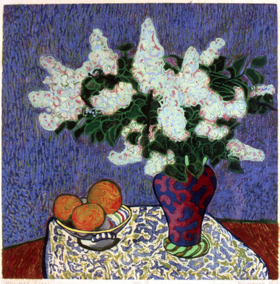 Homestead Lilacs • woodcut • 16.5 x 16 inches • $3,000