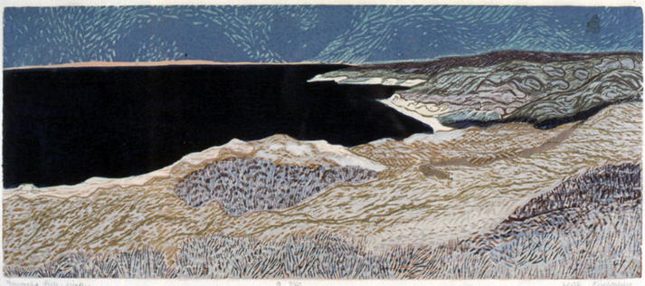 Menemsha Hills, Winter • woodcut • 11 x 25 inches • $3,000