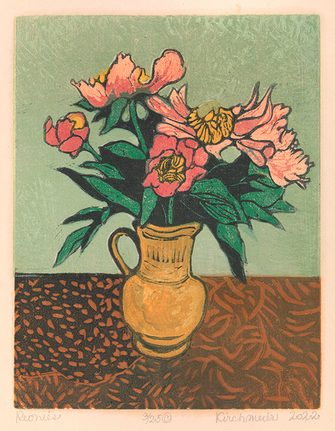Peonies • woodcut • 10 x 8.25 inches • $1,500