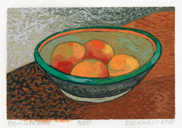 Bowl with Fruit • woodcut • 8 x 9 inches • $950
