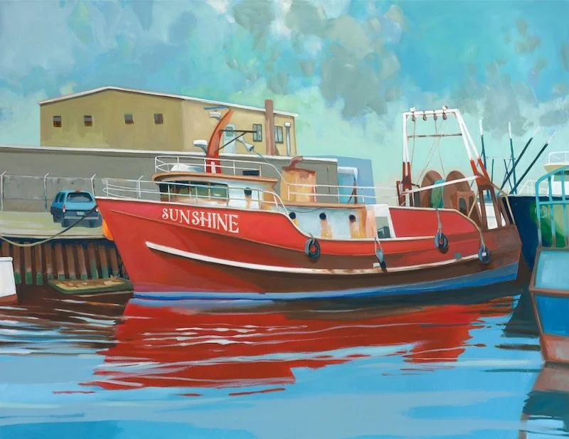 Sunshine, Dockside (2012)  •  oil on canvas  •  42 x 54 inches • $15,000