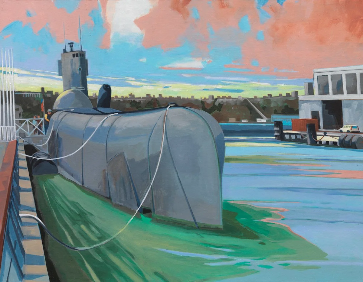 Submarine, Hudson River, NYC (2015)  •  oil on canvas  •  42 x 54 inches • $15,000