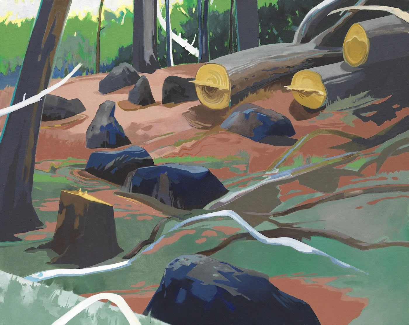 Forest Floor, Monhegan, Maine (2018-19)  •  oil on canvas  •  52 x 66 inches • $18,000