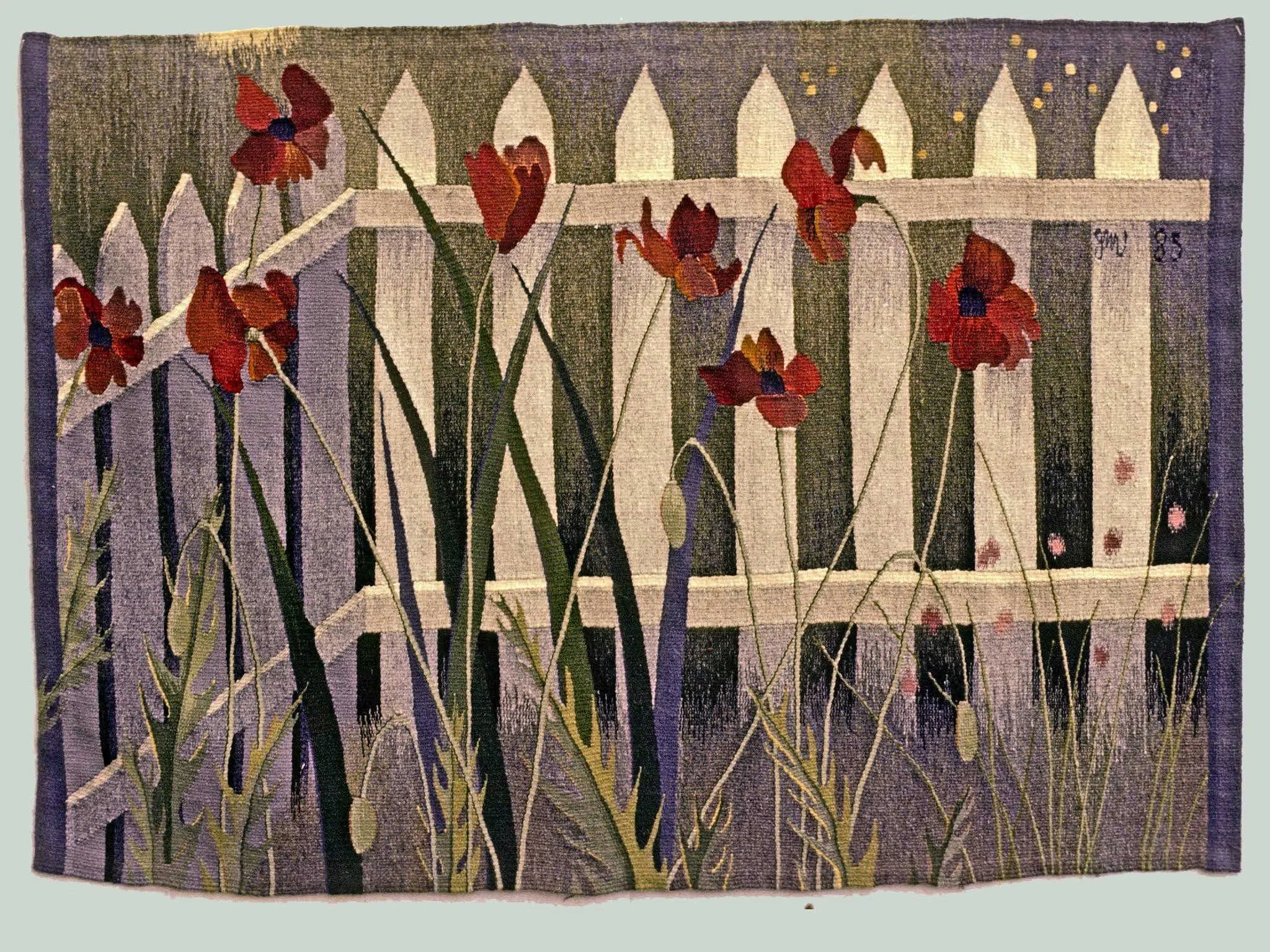 Front Garden • Tapestry:  wool and silk on linen • 43 x 61 inches • $15,000 