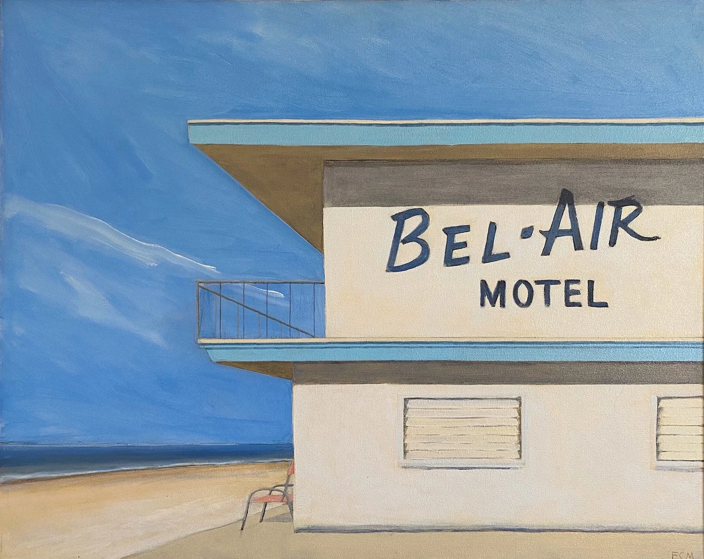 Bel-Air Motel • Acrylic on Canvas • 24 x 31 inches • $4,000 (framed)