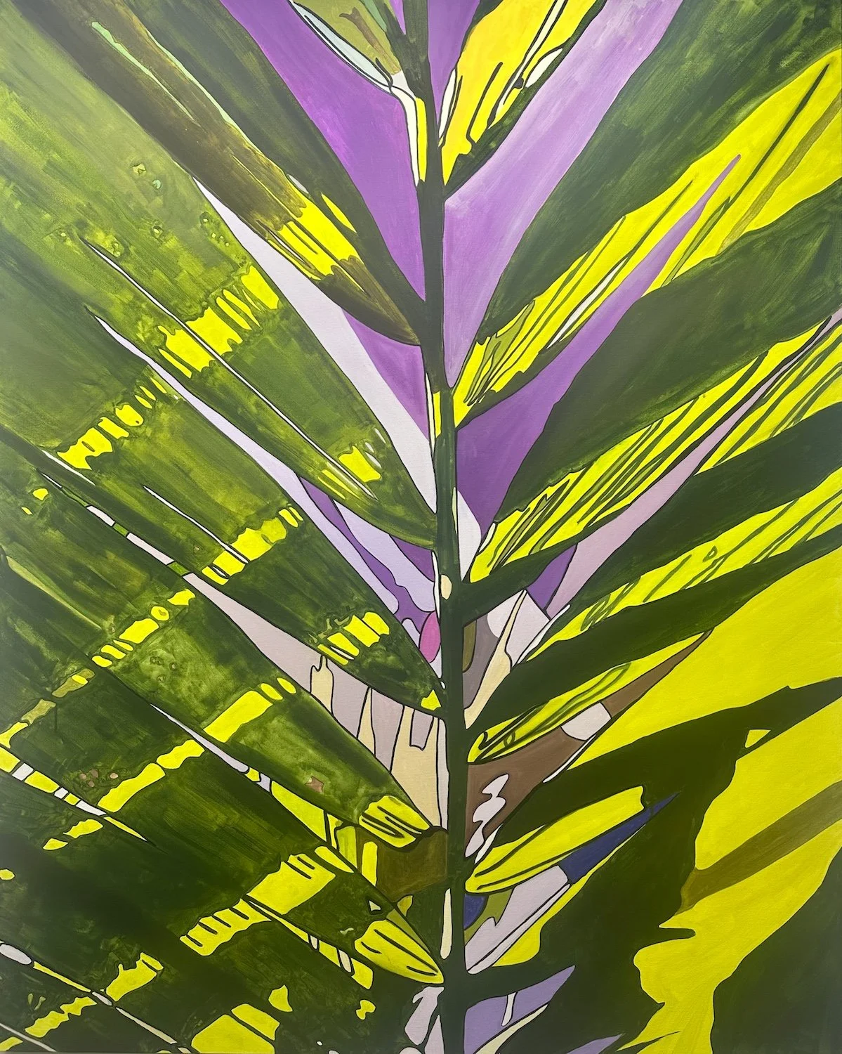 Tropical Veil, 2026 • Acrylic gouache on canvas • 60 x 48 inches • $ 7,200