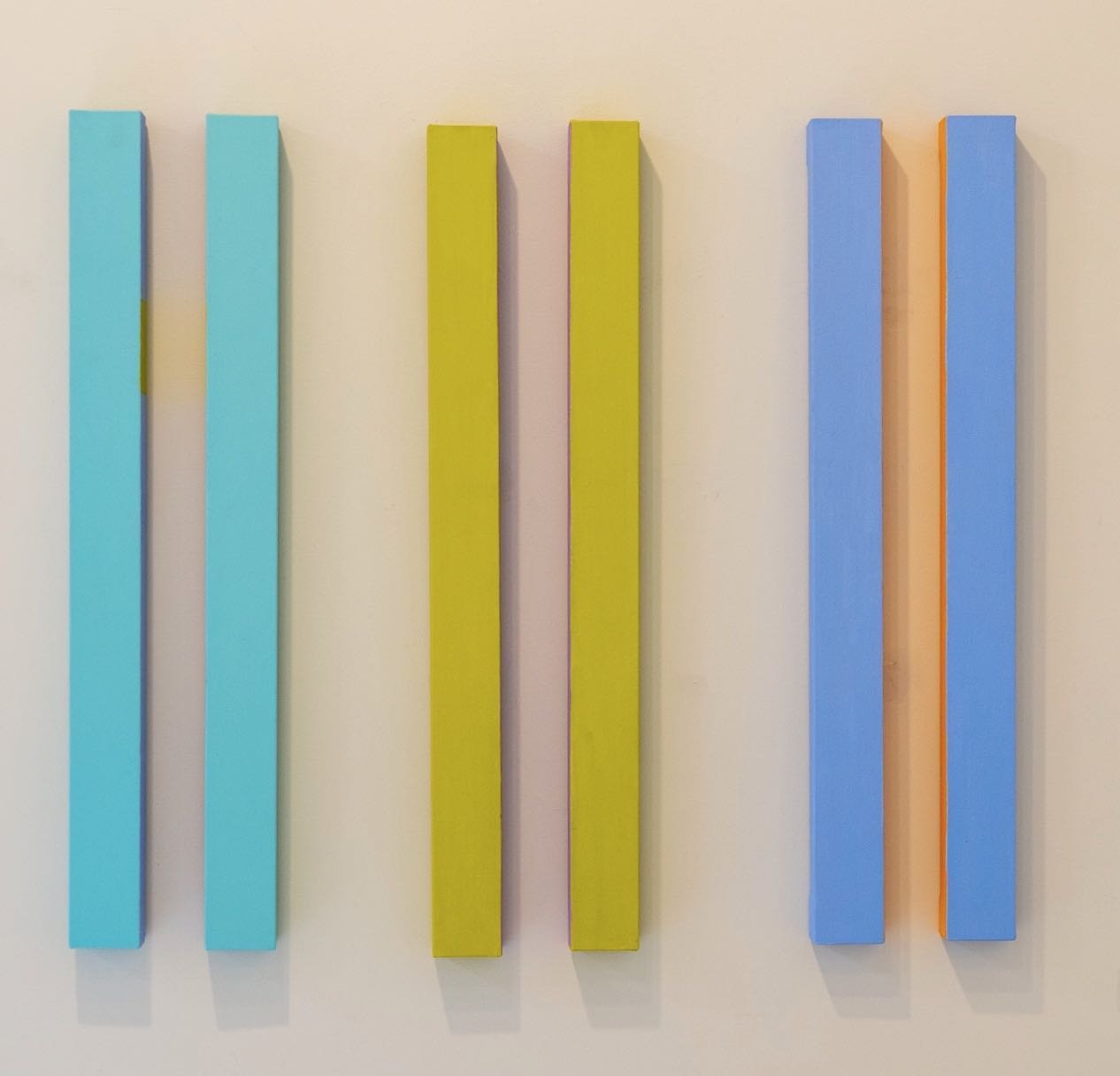 Borderless I, II, & III • Oil on canvas wrapped panels • 36 x 3 x 3 inches (each) • $ 2,000 each pair