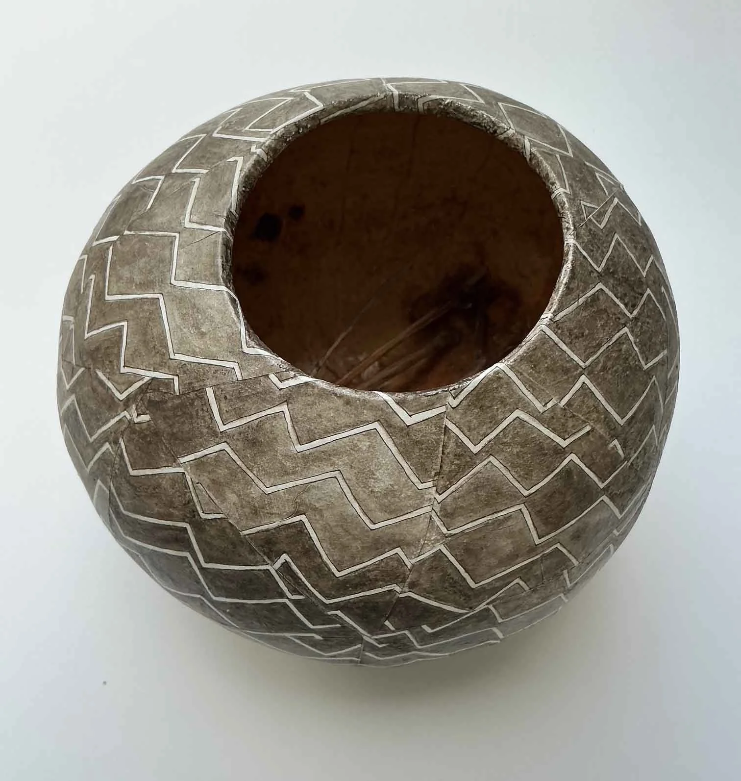Gourd Vessel #22, 2015 • 6.25”h x 7.25”w • (with dark sticks inside) • $1,600