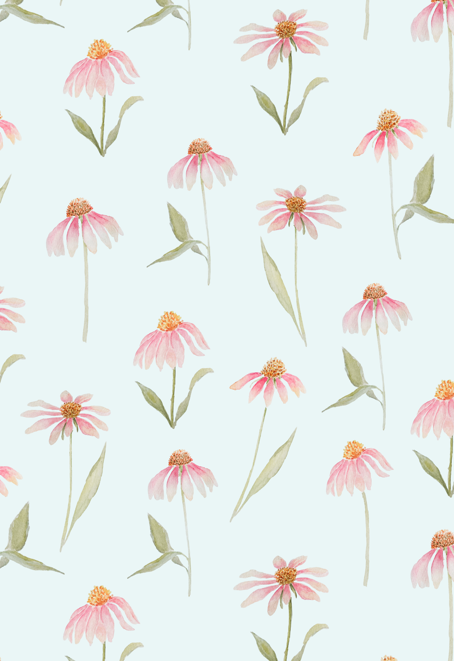 'Daisies' a repeat print using watercolour