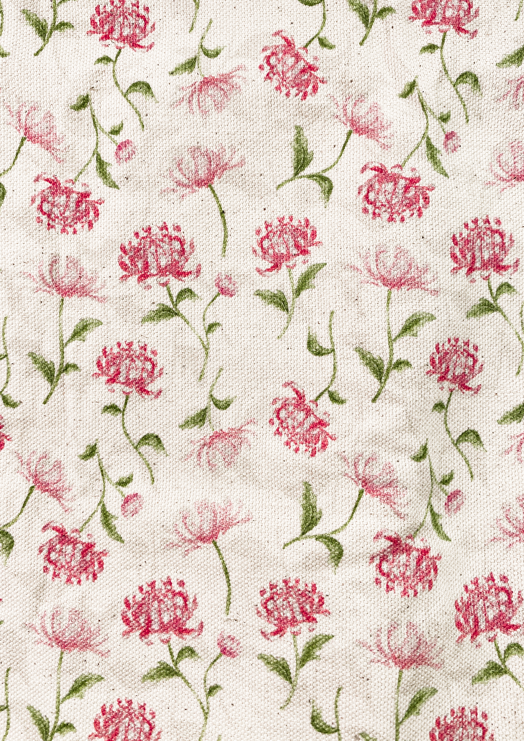 Chrysanthemum print on fabric