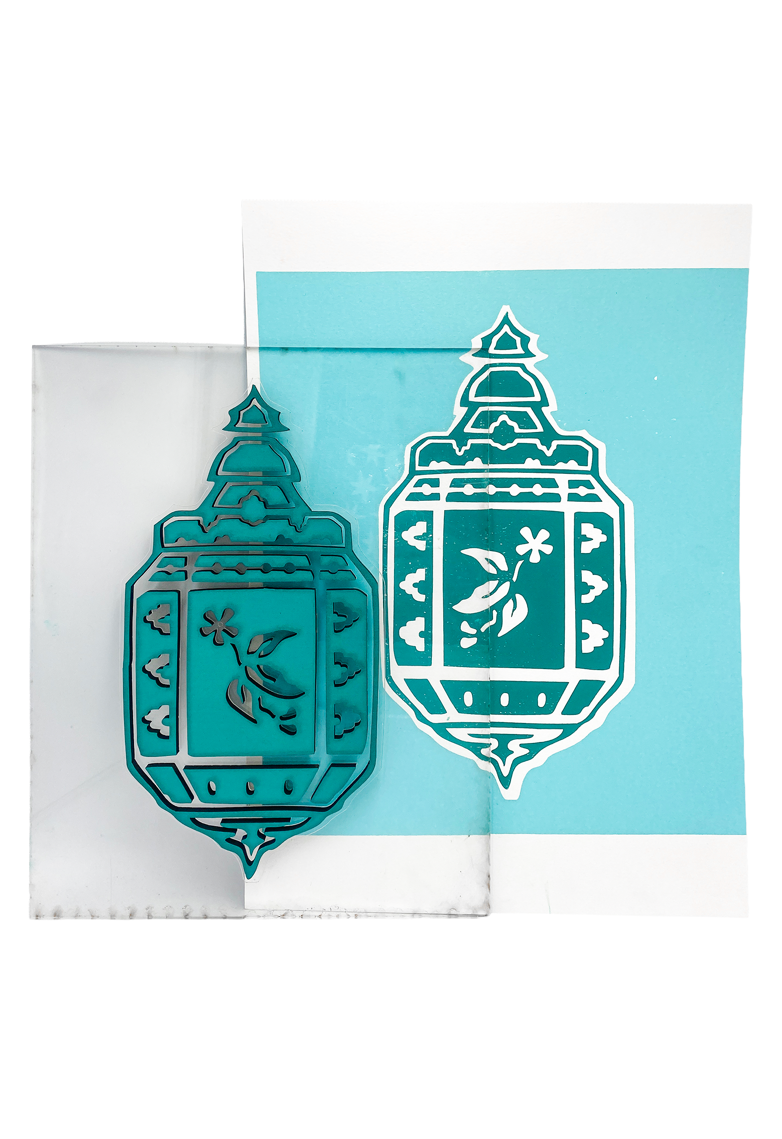 Lantern Woodblock Print