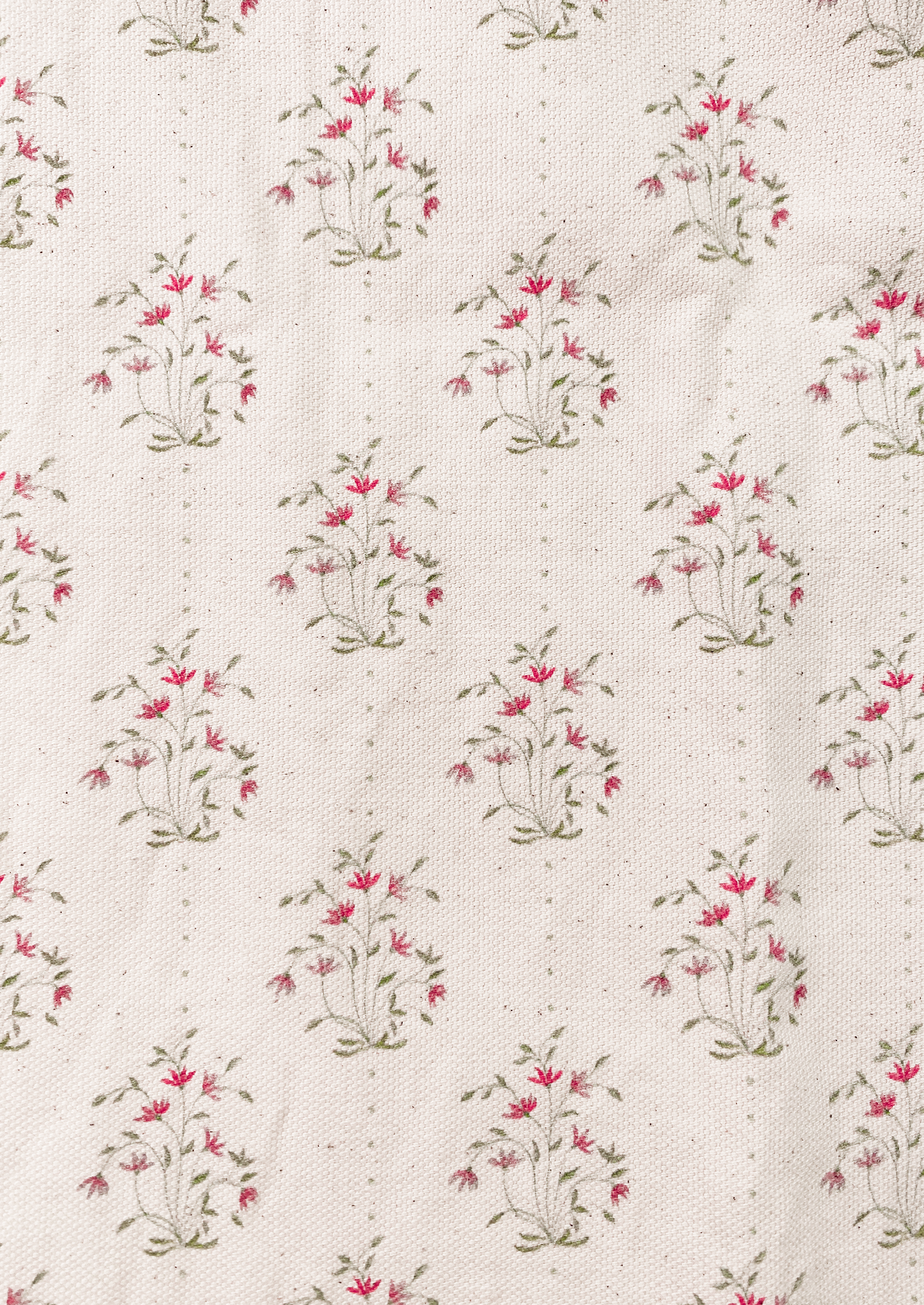 Floral repeat print on fabric