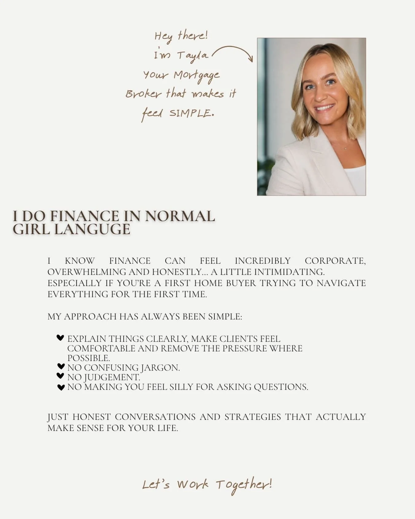 Somewhere along the way, buying property became associated with stress, confusion and feeling &ldquo;behind&rdquo; in life.
Most people come to me thinking they need perfect finances, a huge deposit and their entire life figured out before they can e