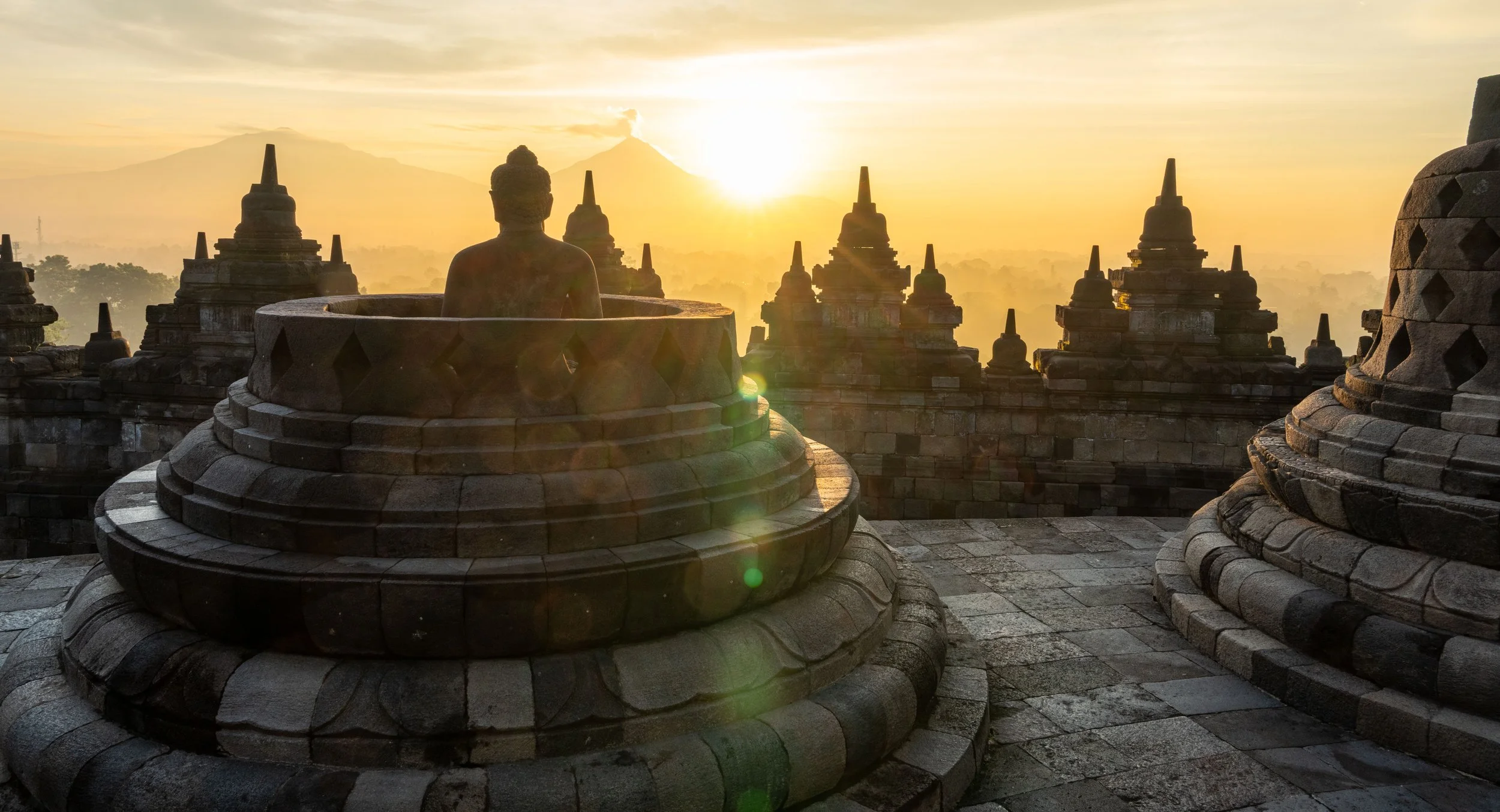 Sunrise in Borobudur, Indonesia