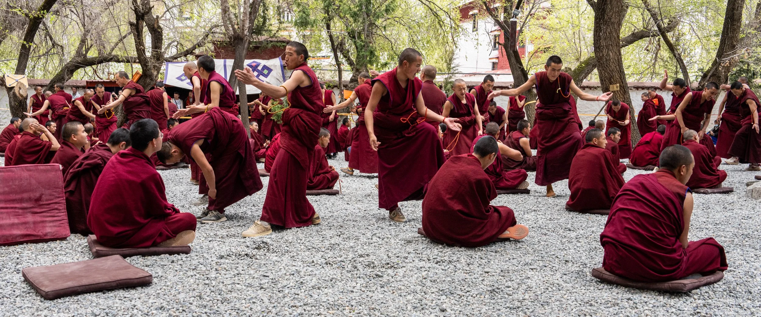 Monks debate in Lhasa Tibet