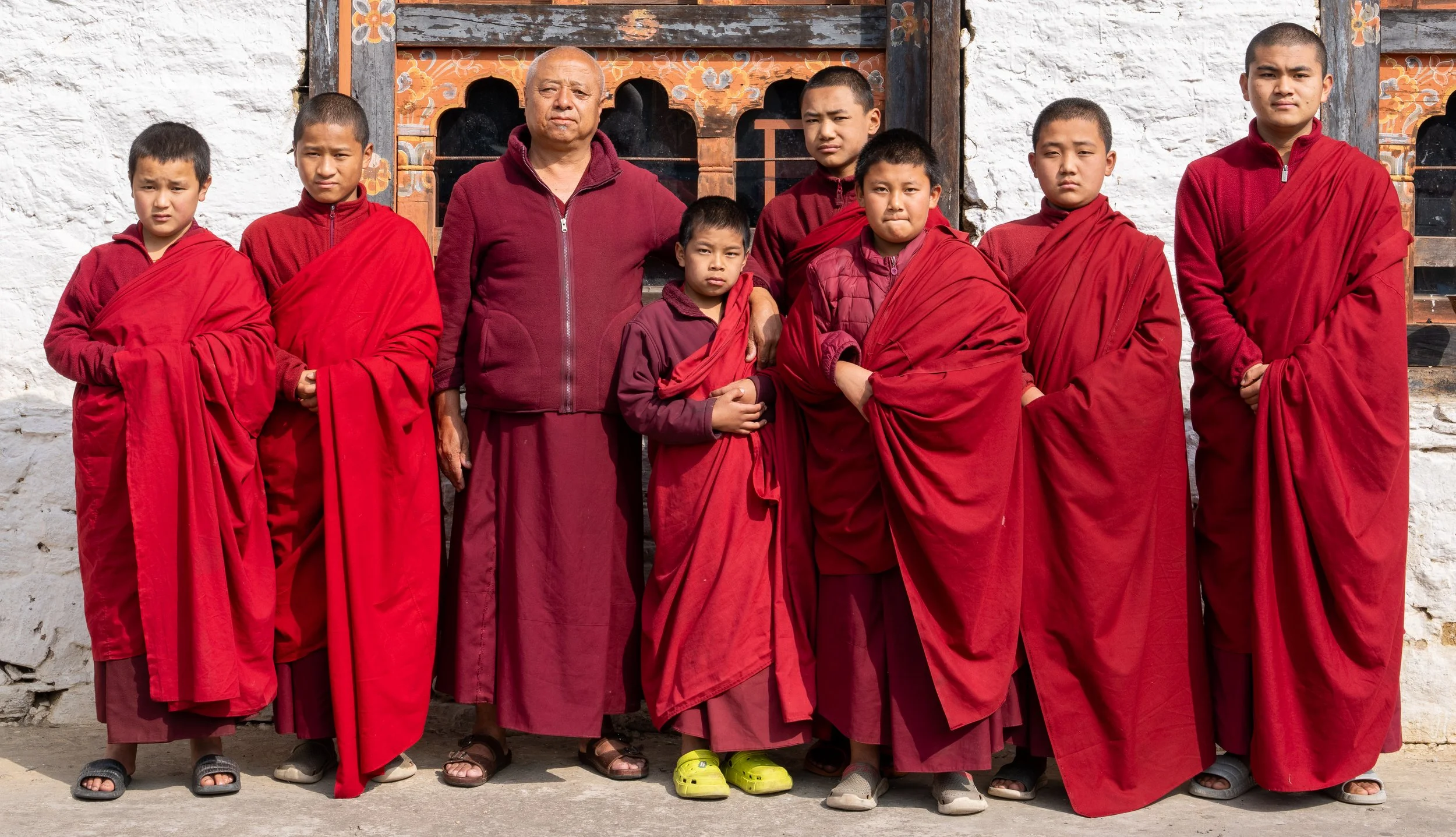 The next generation on monks at a small monastery in Bhutan