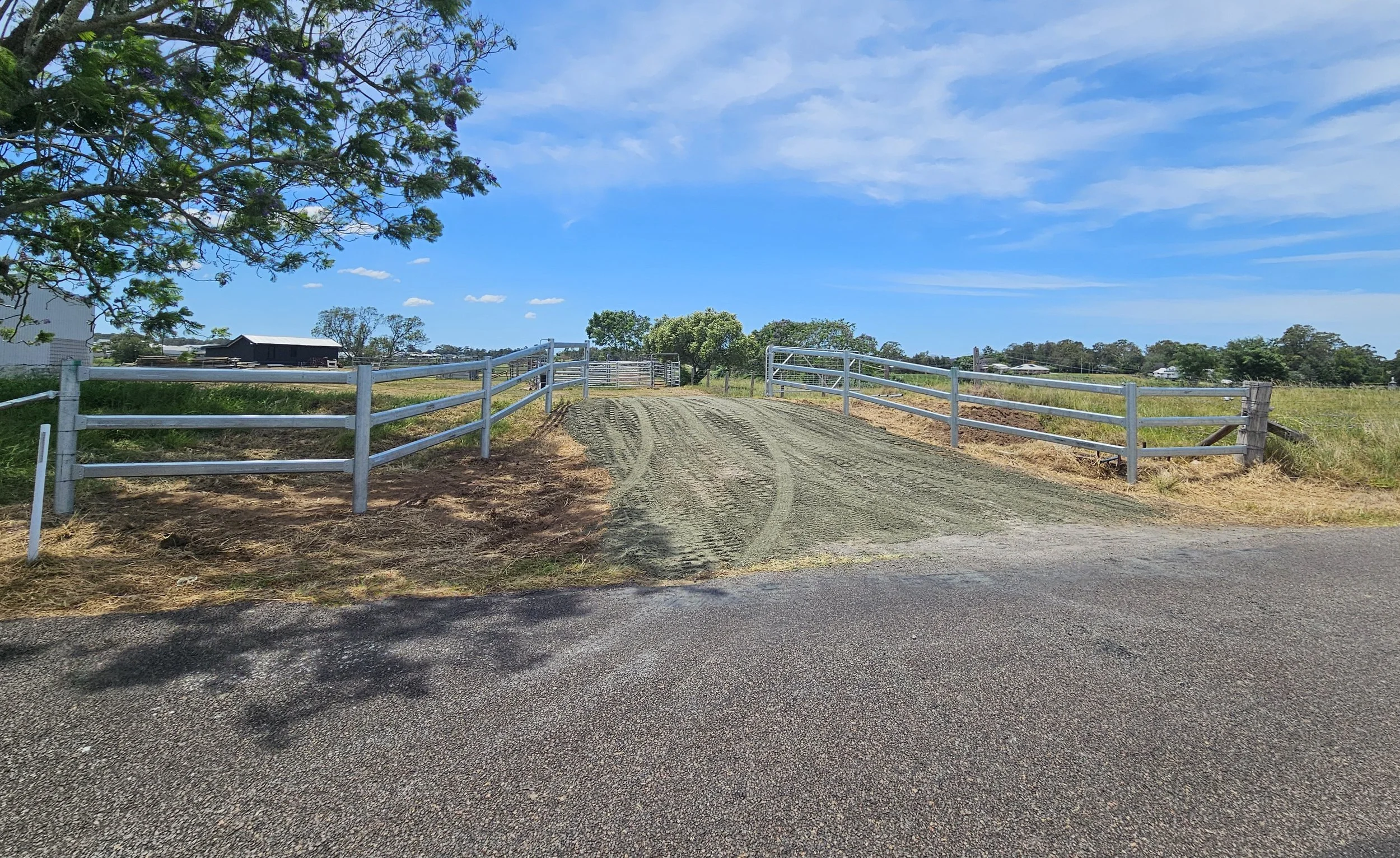 Upgrading a client's driveway with a gateway and a new entry