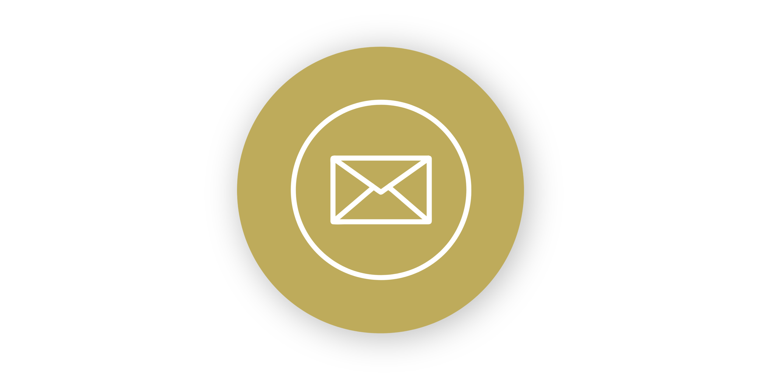 Email icon inside a gold and black circular design