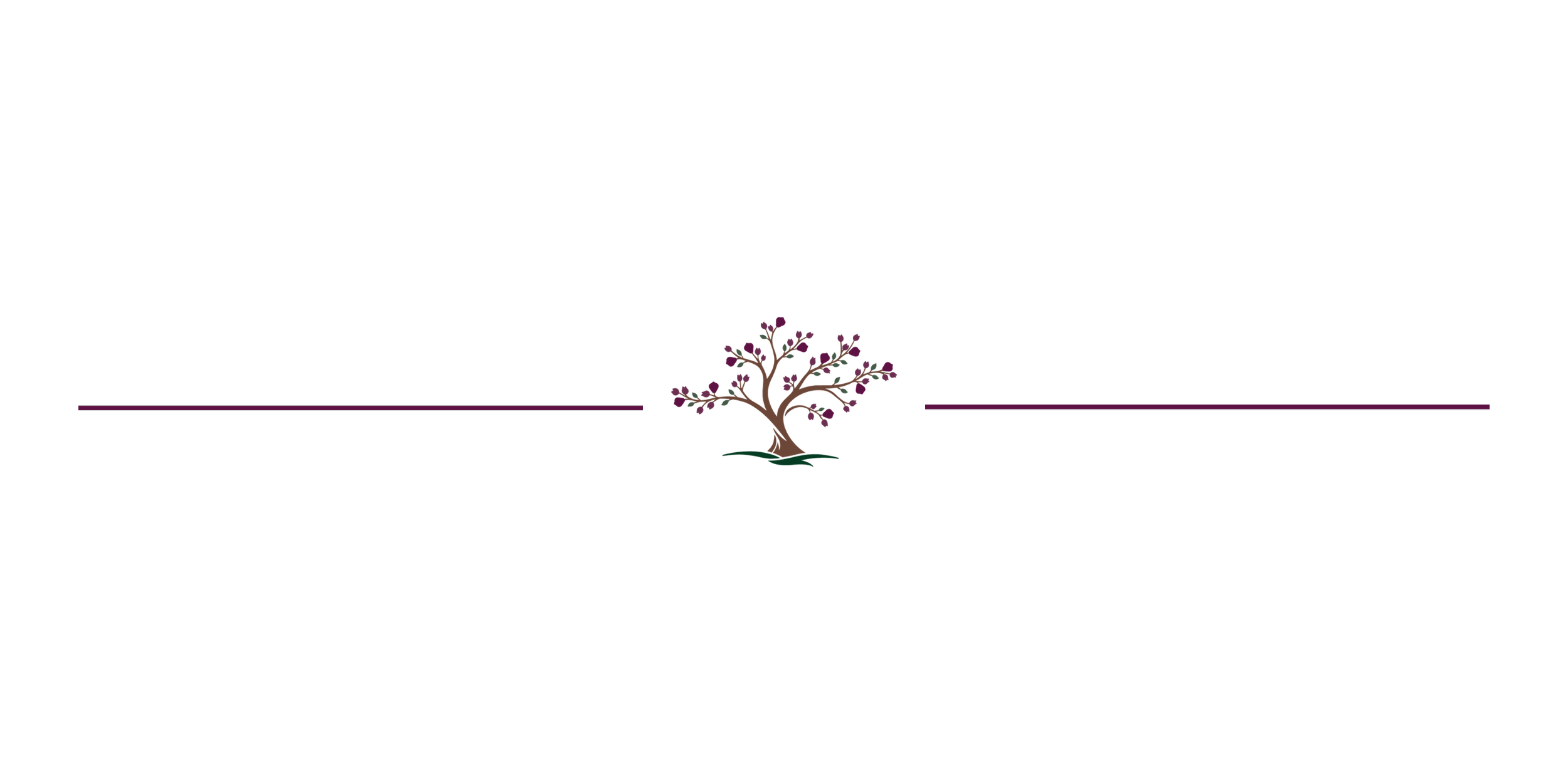 A digital illustration of a tree with pink leaves on a black background, with horizontal purple lines extending from its branches.