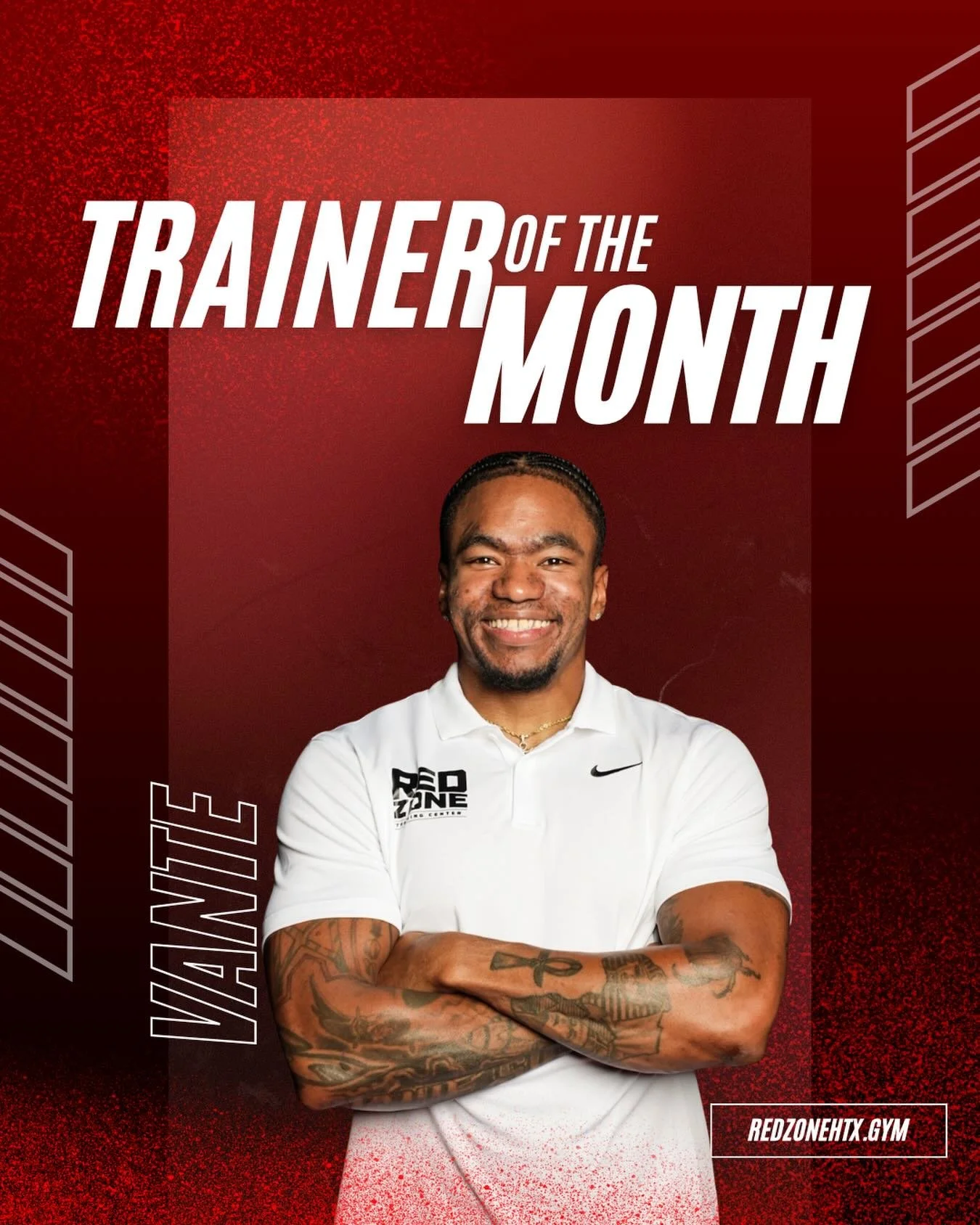 Consistency speaks for itself. Vante continues to show up, put in the work with his clients, and represent what we want from our trainers here at Redzone.

Congratulations Vante, well deserved! Keep working 💪🏽

#RedzoneTrainingCenter #TrainerOfTheM