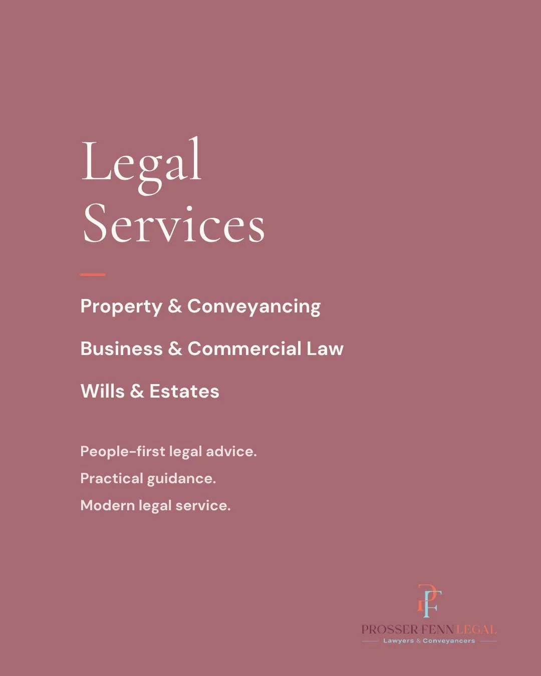 Good legal advice should be clear, practical and easy to understand.

Whether you're buying your first home, running a business or planning for the future, we're here to help you navigate the process with confidence.

Swipe through to learn more abou