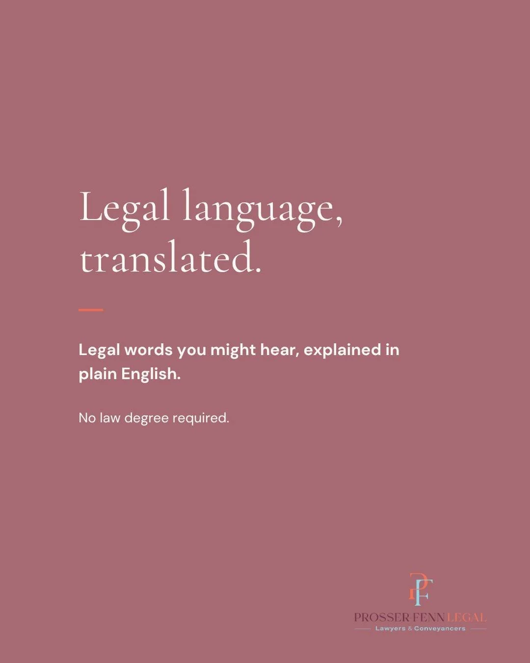 Affidavit. Settlement. Executor. Mediation.

Legal language can sometimes make an already unfamiliar situation feel even more complicated.

At Prosser-Fenn Legal, we believe understanding what&rsquo;s happening matters. That means explaining things c