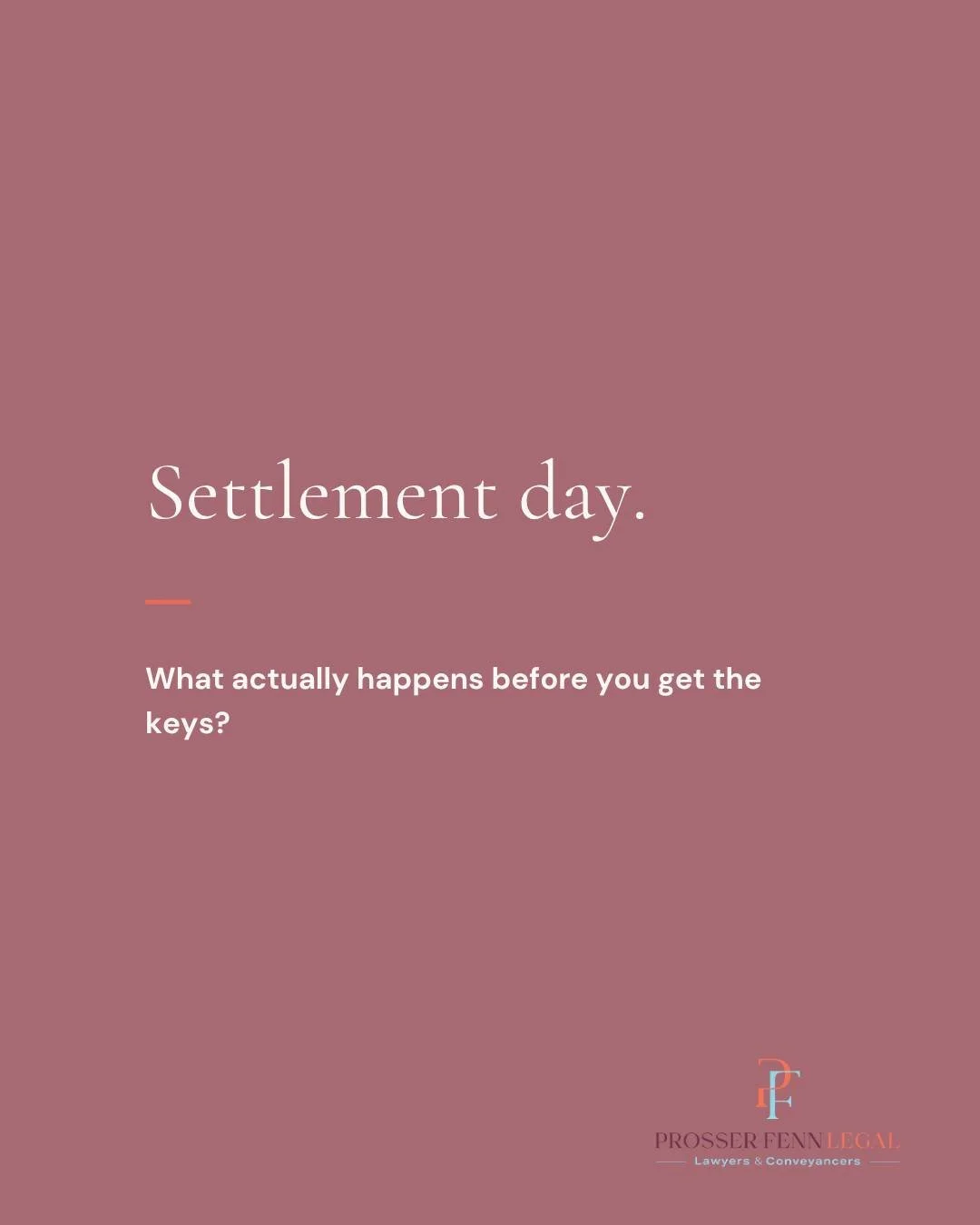 Buying a property comes with plenty of big moments. Signing the contract, settlement day and, of course, finally getting the keys.

But there&rsquo;s also plenty happening behind the scenes to make sure everything is ready for settlement.

From check