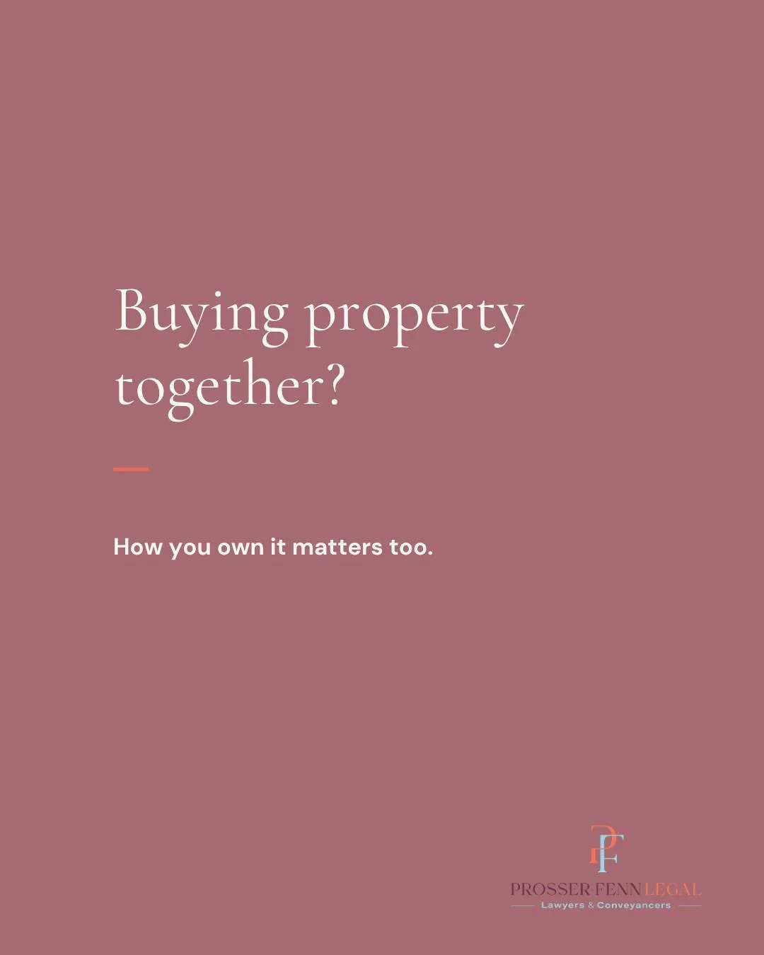 Buying property together? How you own it matters too.

Buying a property with your partner, a family member or a friend is an exciting step.

But before you sign the contract, it's worth understanding how the property will be legally owned.

In NSW, 