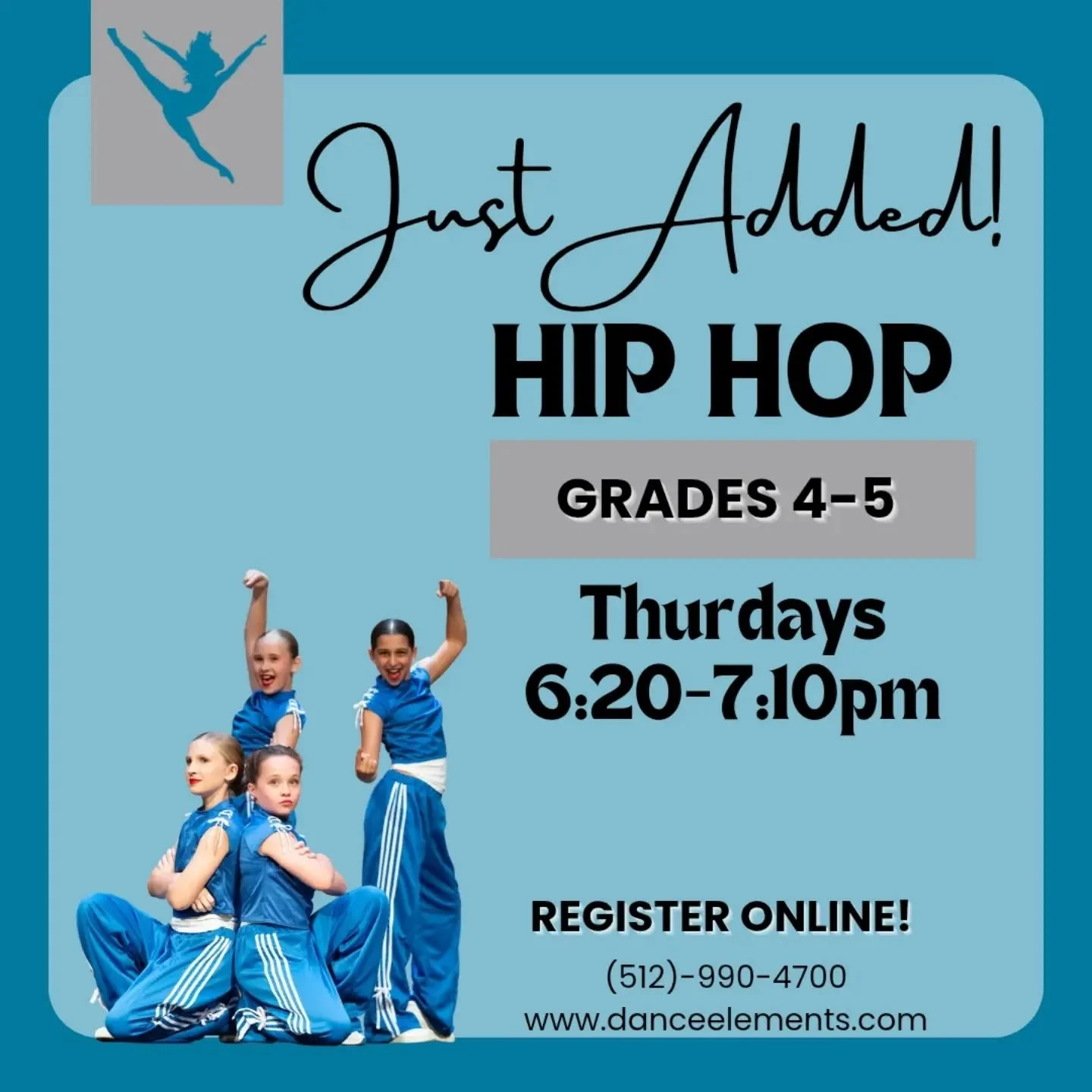 🔥 NEW HIP HOP CLASS ADDED!🔥

Our Hip Hop Grade 2&ndash;5 class filled up, so to make room we split it into TWO classes! 🙌

Now offering:

🎧 **Hip Hop Grade 2&ndash;3**
🎧 **Hip Hop Grade 4&ndash;5**

By dividing the class, our dancers get more ro