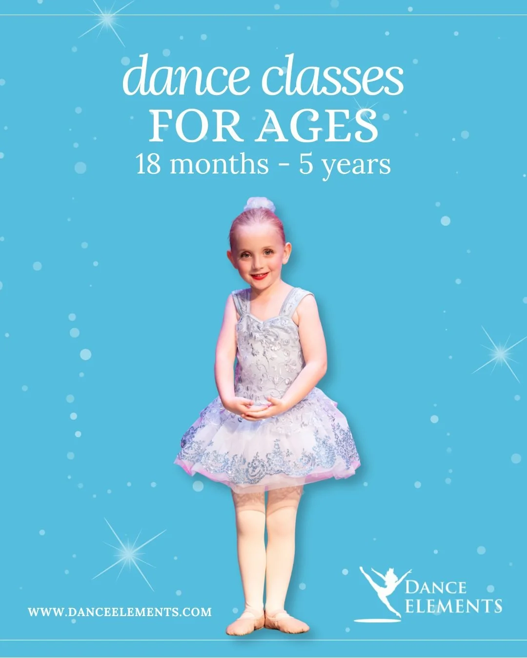 Big energy in tiny dancers? We&rsquo;ve got the perfect classes for that! 

At Dance Elements, our classes for ages 18 months to 6 years are all about movement, music, and milestone moments. From tiny tots &amp; tunes to preschool combo and K-1 combo