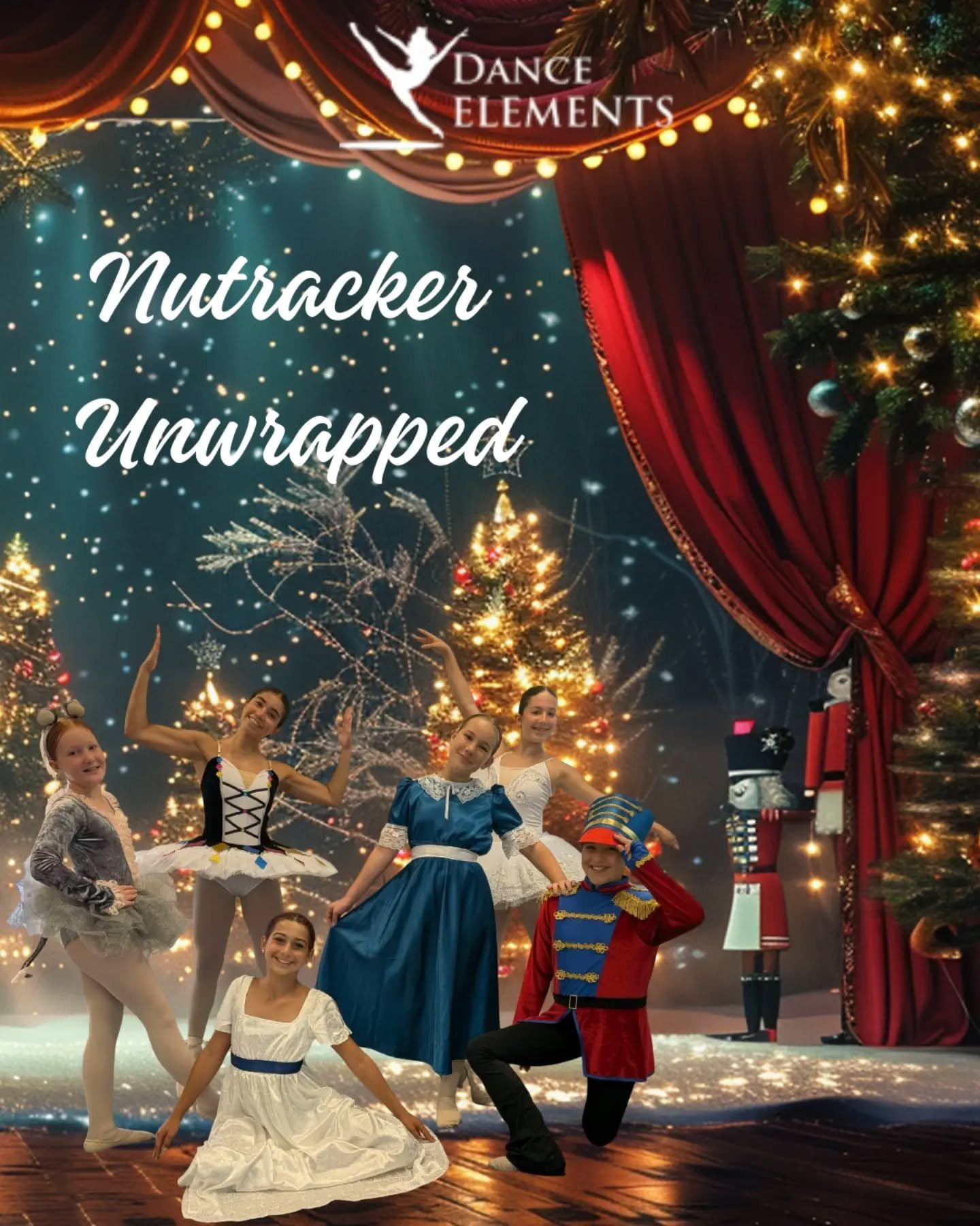 ✨THE NUTCRACKER: UNWRAPPED IS COMING THIS DECEMBER!🎄🩰

We are so excited to announce a special performance opportunity for our Dance Elements dancers this holiday season! **Nutcracker Unwrapped** will bring the magic of this beloved holiday traditi