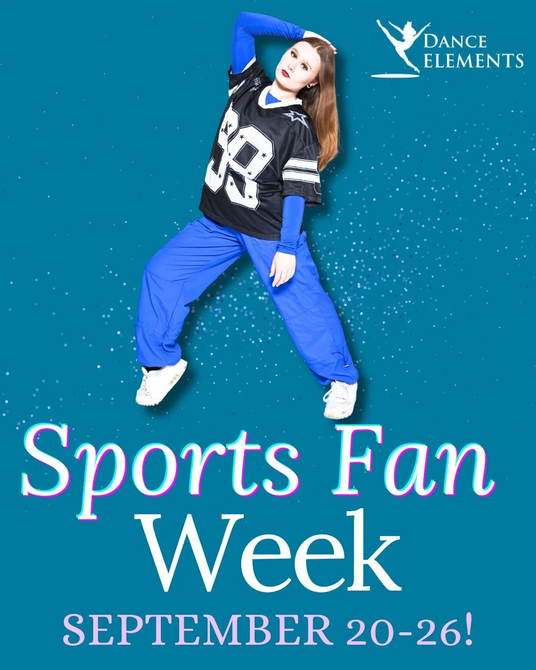 IT&rsquo;S FAN WEEK!

This week, we&rsquo;re showing off our team spirit at Dance Elements! 

Dancers, **rep your favorite sports team** to class and show us who you&rsquo;re cheering for! 

Wear your team jersey, colors, hat, or anything that shows 