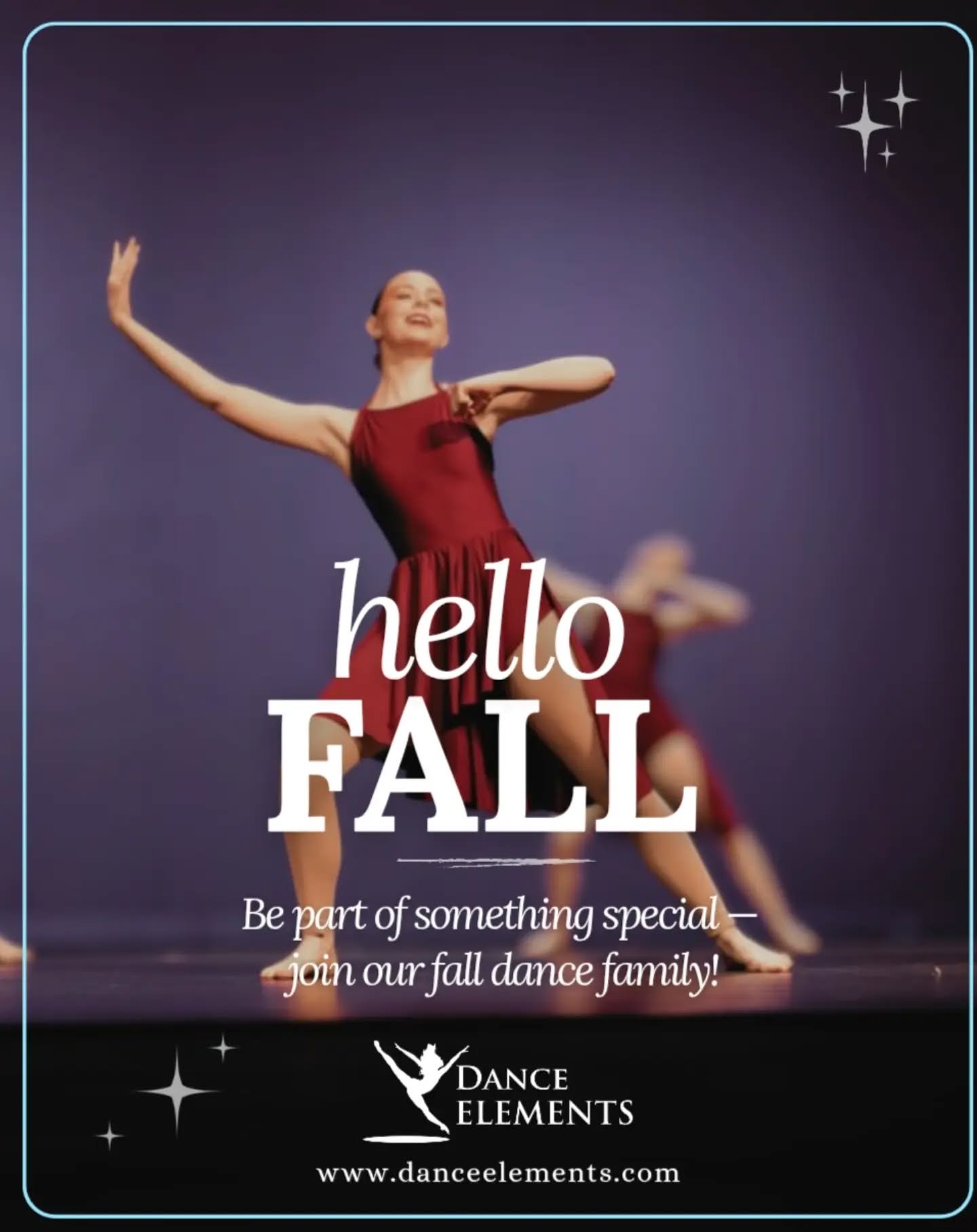 Hello Fall! 🍂 It&rsquo;s go‑time: Register now &amp; say &ldquo;hello&rdquo; to your 2026-2027 dance family at Dance Elements!

Join us for ballet, acro, hip hop, tap &amp; more &mdash; grow in confidence, creativity &amp; community. Can&rsquo;t wai