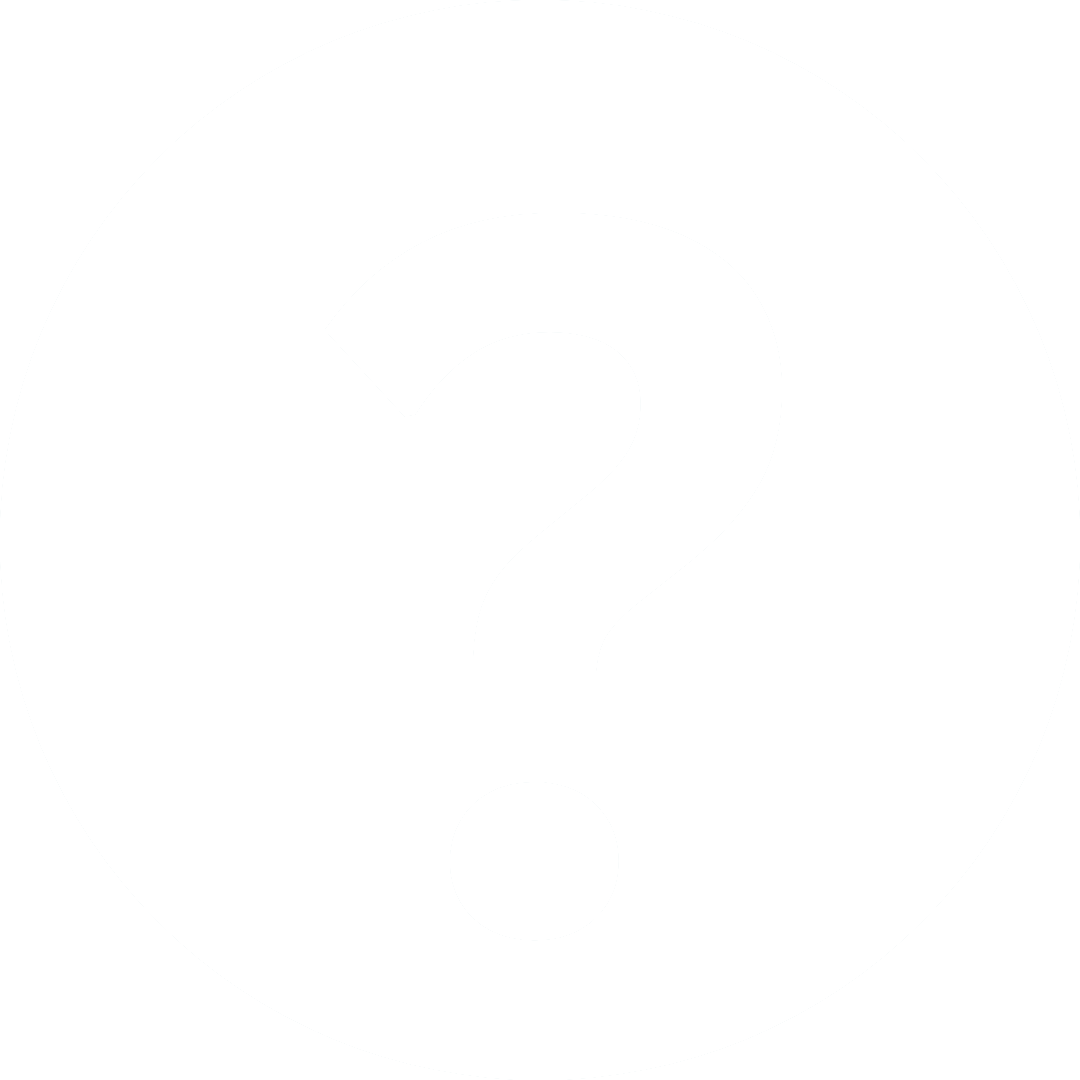 Icon of a question mark in a white circle
