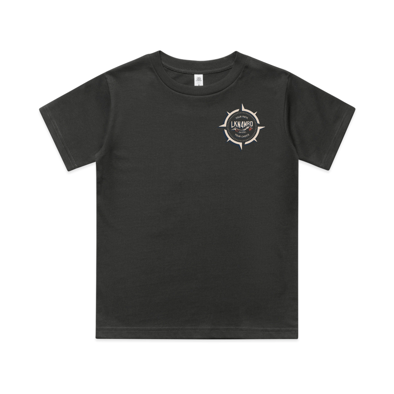 [LIKN4WRD] Kids TShirt Coal Front.png