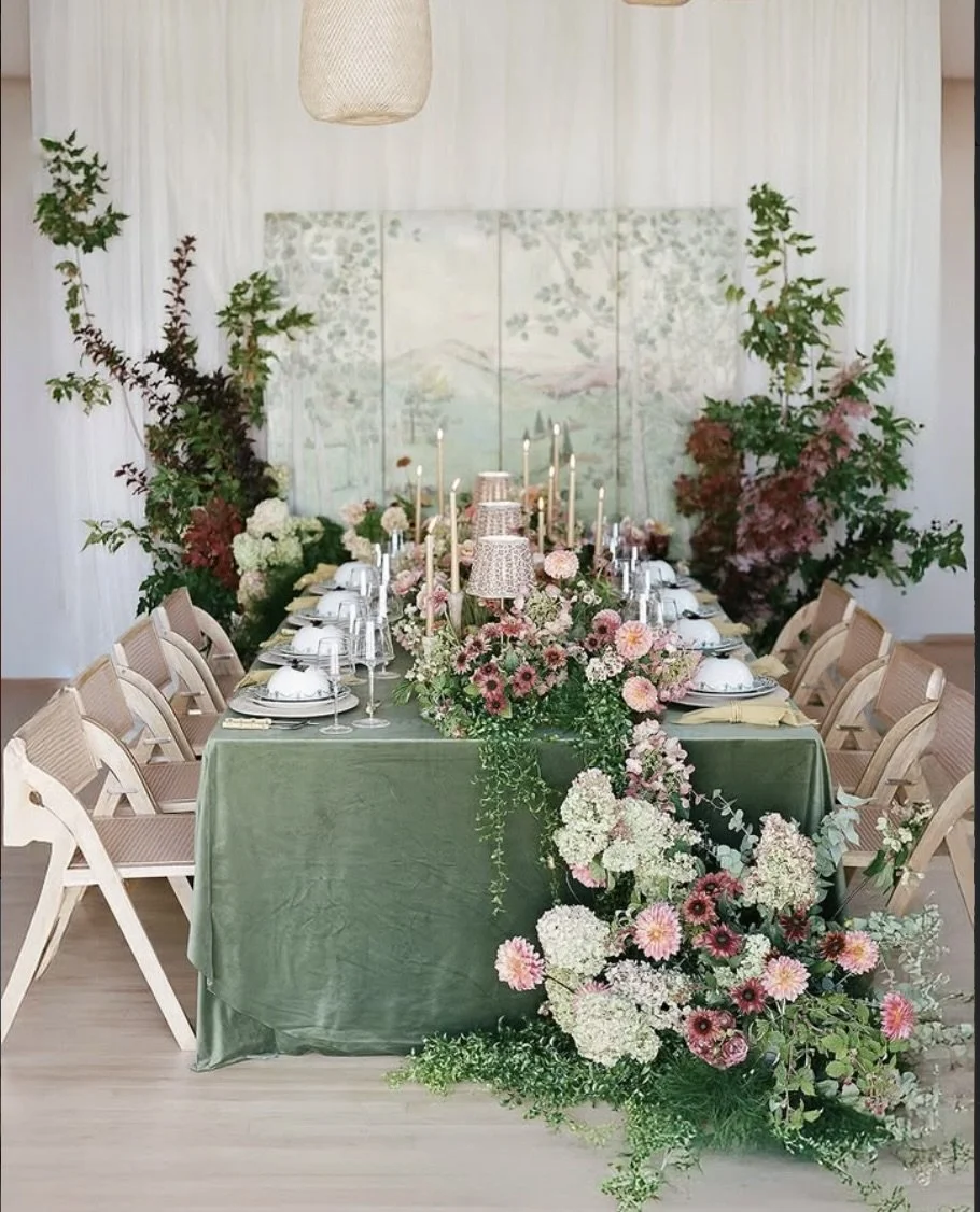 Erica's creativity and artistic eye are unmatched. She has an incredible ability to bring ideas to life with elegance and authenticity. This organic farm-to-table picnic dinner, inspired by an antique hand-painted backdrop, was thoughtfully designed 