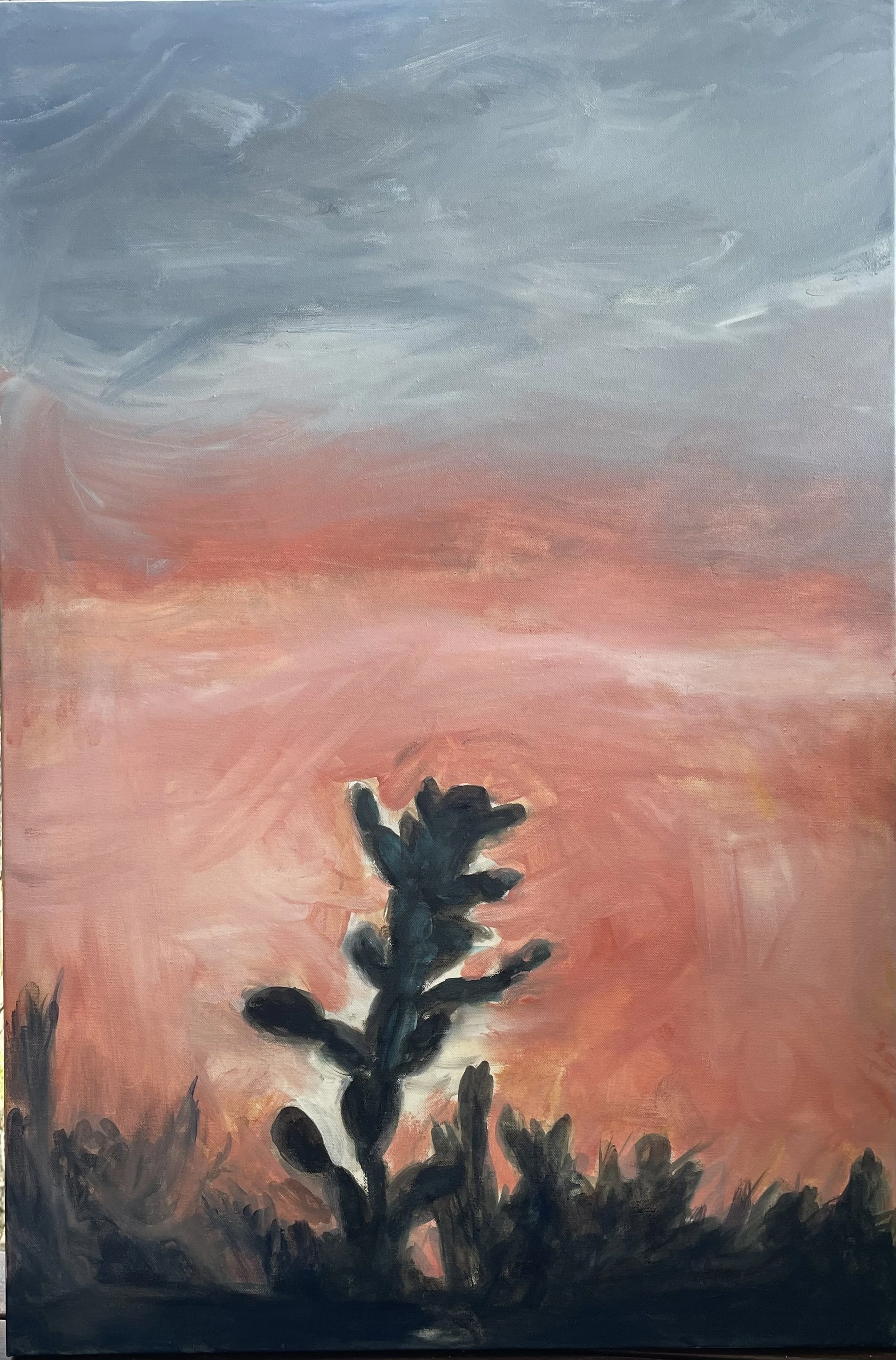Kristin Mountjoy • solo under a big sky • acrylic on canvas • 61 x 91.5 cm • $1200