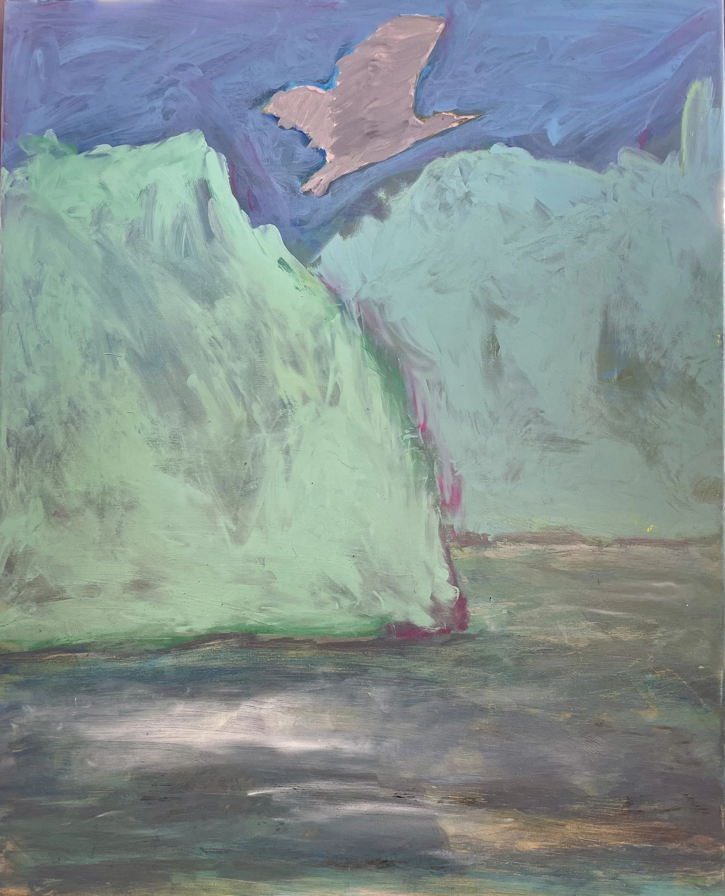 Kristin Mountjoy • flying solo • acrylic on canvas • 76 x 61 cm • $1200