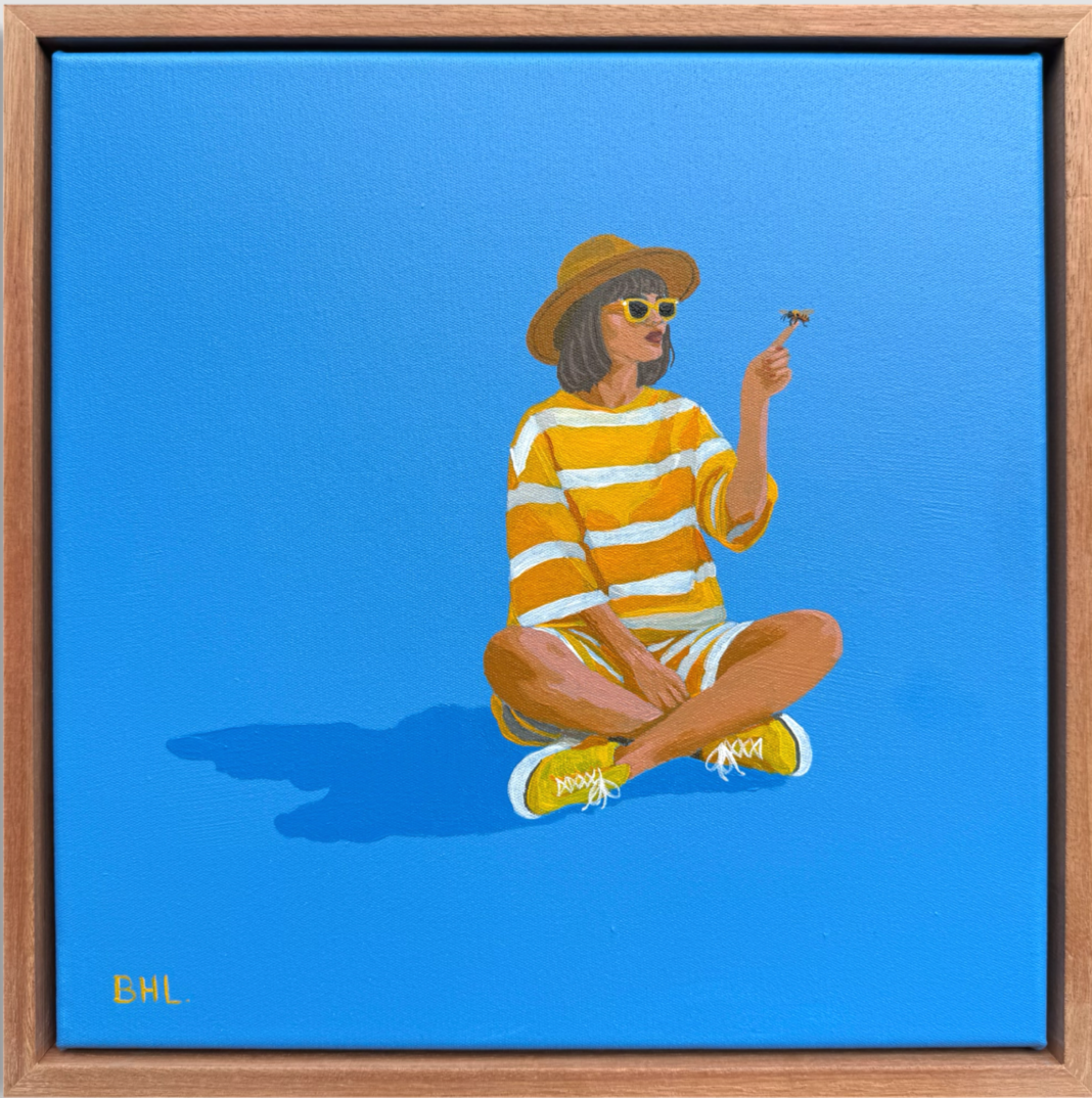 Bethany Lawrence • twins • acrylic on canvas • 33 x 33 x 5.5 cm • $750