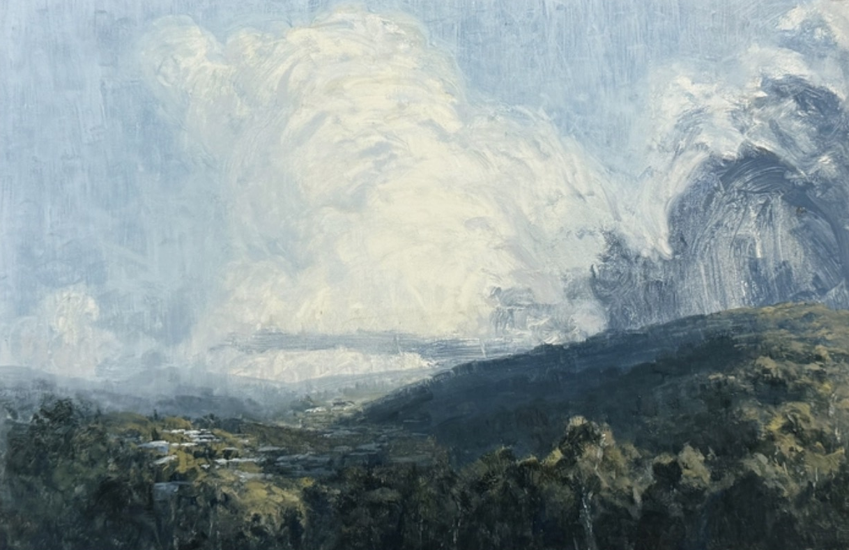 Zac Moynihan • summer storms • oil on paper • 31 x 45 cm • $2,400