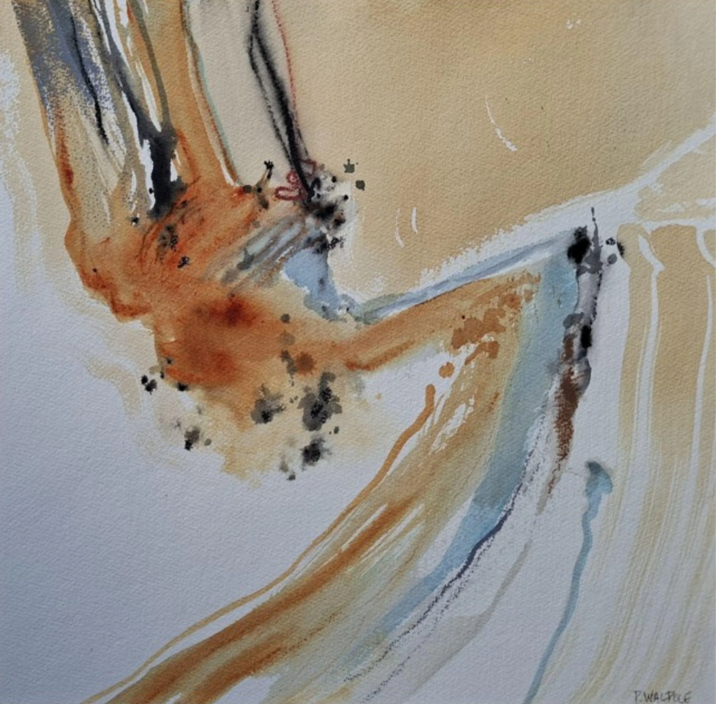 Pam Walpole • rivers of sand III • mixed media on paper • 62 x 63 cm • $1200